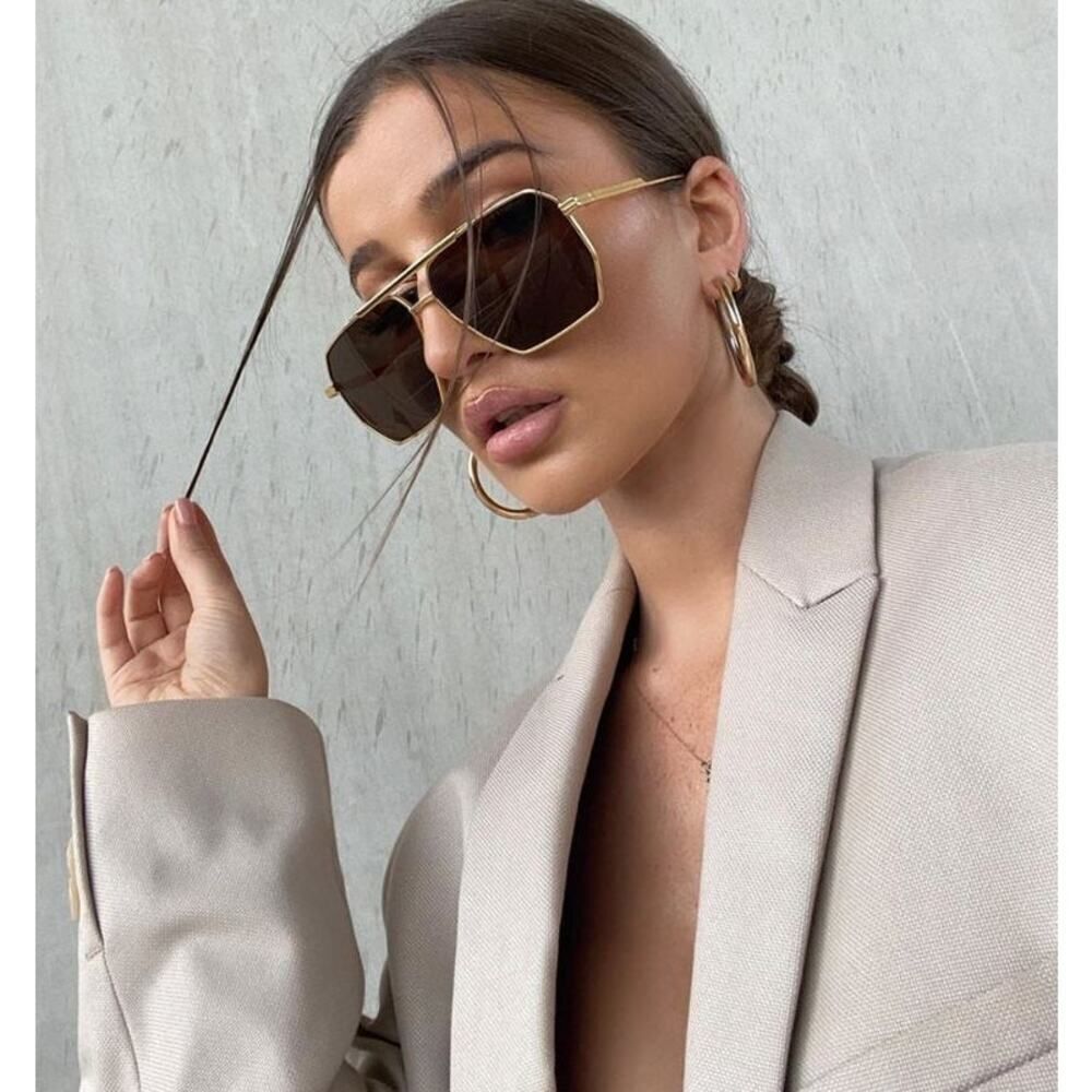 NEW Bottega Veneta Sunglasses BV1012S 003 Gold Brown Unisex Authentic